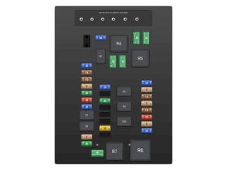 2018 Audi A3 8V Engine compartment fuse box (fuse holder B) diagram