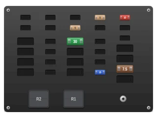2019 BMW 3 Series G20 Driver's footwell fuse box (front left power distribution box) diagram