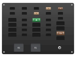 2022 BMW 3 Series G20 Driver's footwell fuse box (front left power distribution box) diagram