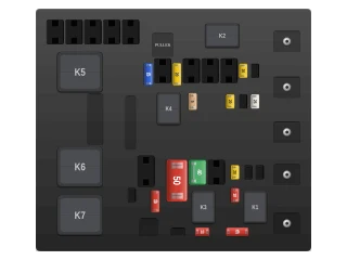 2017 Chrysler 200 II Power distribution center, right section (F06-F35) fuse box diagram