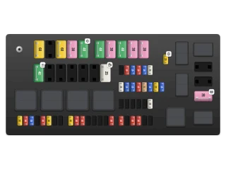 2015 Chrysler 300 LD Trunk fuse box (rear PDC) diagram