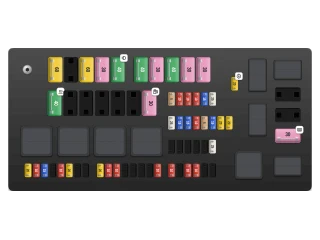 2018 Chrysler 300 LD Trunk fuse box (rear PDC) diagram