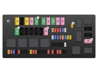 2021 Chrysler 300 LD Trunk fuse box (rear PDC) diagram