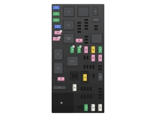 2010 Chrysler Town & Country RT Engine compartment fuse box (TIPM) — cartridge fuses J diagram