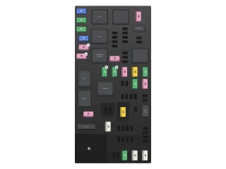 2012 Chrysler Town & Country RT Engine compartment fuse box (TIPM) — cartridge fuses J diagram