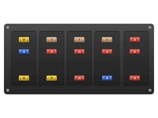 2013 Dodge Dart PF Interior fuse panel (under the instrument panel) diagram