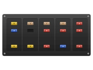 2016 Dodge Dart PF Interior fuse panel (under the instrument panel) diagram
