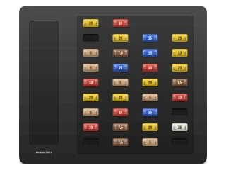 2014 Ford C-Max II Passenger compartment fuse panel (C-Max Hybrid and Energi) diagram