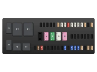 2015 Ford C-Max II Load compartment fuse box (European C-Max) diagram