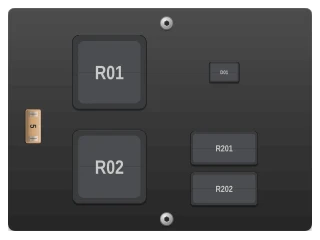 2004 Ford F-150 XI Auxiliary relay box (without DRL) fuse box diagram