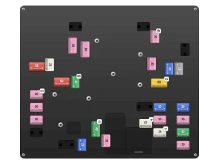 2018 Ford Fusion II Power distribution box, underside fuse box diagram
