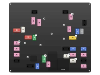 2019 Ford Fusion II Power distribution box, underside fuse box diagram