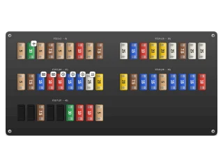 2012 Mercedes-Benz Sprinter W906 Fuse box under the driver's seat diagram