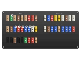2013 Mercedes-Benz Sprinter W906 Fuse box under the driver's seat diagram
