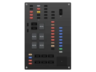2013 Opel Mokka J13 Instrument panel fuse box (mini fuses) diagram