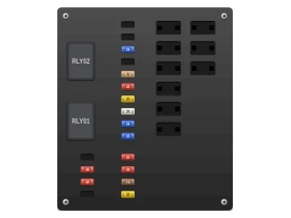 2013 Opel Mokka J13 Load compartment fuse box (mini fuses) diagram