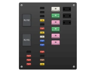 2014 Opel Mokka J13 Load compartment fuse box diagram
