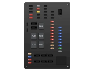 2016 Opel Mokka J13 Instrument panel fuse box (mini fuses) diagram