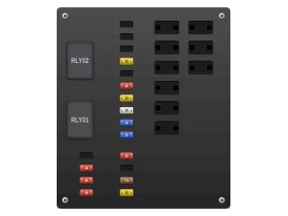 2016 Opel Mokka J13 Load compartment fuse box (mini fuses) diagram