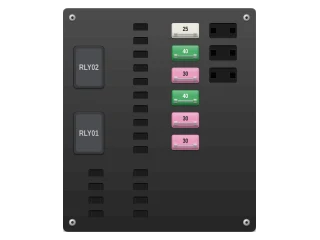 2016 Opel Mokka J13 Load compartment fuse box (slow-blow fuses) diagram