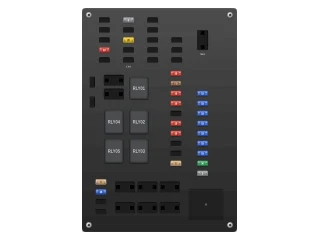2017 Opel Mokka J13 Instrument panel fuse box (mini fuses) diagram