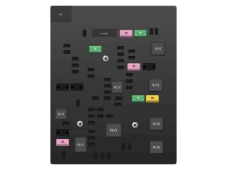 2018 Opel Mokka J13 Engine compartment fuse box (J-case fuses) diagram