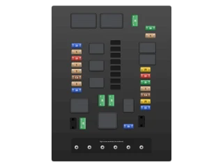 2013 Seat León 5F Engine compartment fuse box (fuse holder B) diagram
