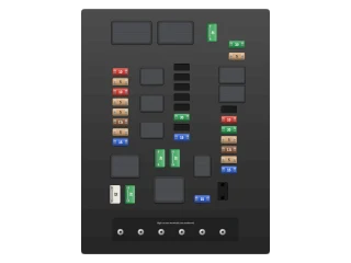 2018 Seat León 5F Engine compartment fuse box (fuse holder B) diagram