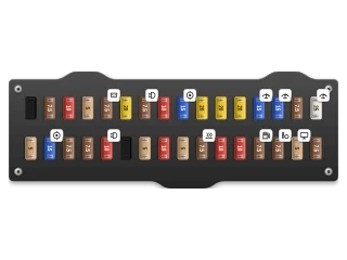 2014 Toyota RAV4 XA40 Under the instrument panel fuse box diagram