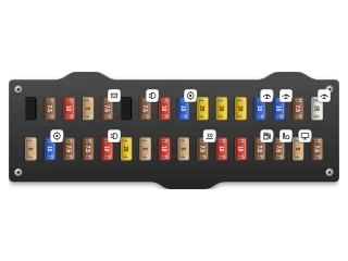 2016 Toyota RAV4 XA40 Under the instrument panel fuse box diagram