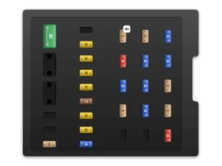 2011 Volvo S60 II Glove compartment fuse box A diagram
