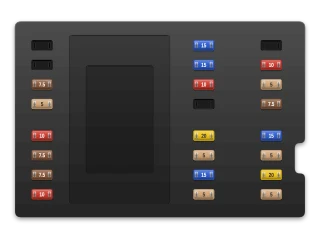 2011 Volvo S60 II Glove compartment fuse box B diagram