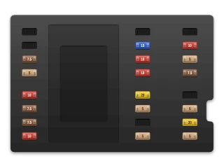 2012 Volvo S60 II Glove compartment fuse box B diagram