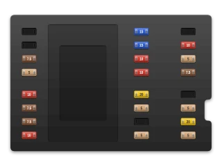 2014 Volvo S60 II Glove compartment fuse box B diagram