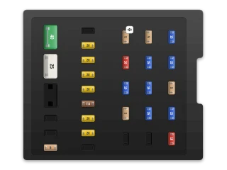 2017 Volvo S60 II Glove compartment fuse box A diagram
