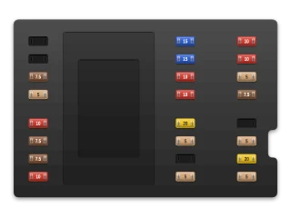 2018 Volvo S60 II Glove compartment fuse box B diagram