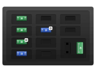 2018 Volvo S60 II Trunk fuse box diagram