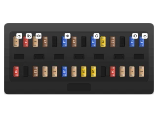 2008 Volvo XC60 I Fuse box under the glove compartment diagram