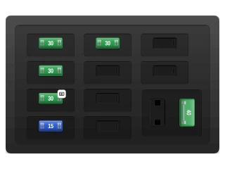 2011 Volvo XC60 I Cargo-area fuse box diagram