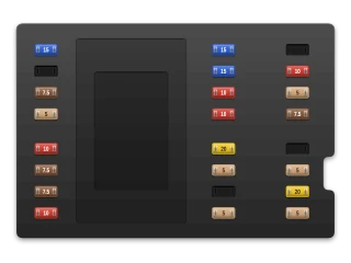2014 Volvo XC60 I Glove compartment fuse box B diagram
