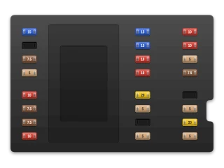 2016 Volvo XC60 I Glove compartment fuse box B diagram