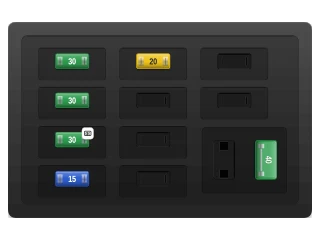 2017 Volvo XC60 I Cargo-area fuse box diagram